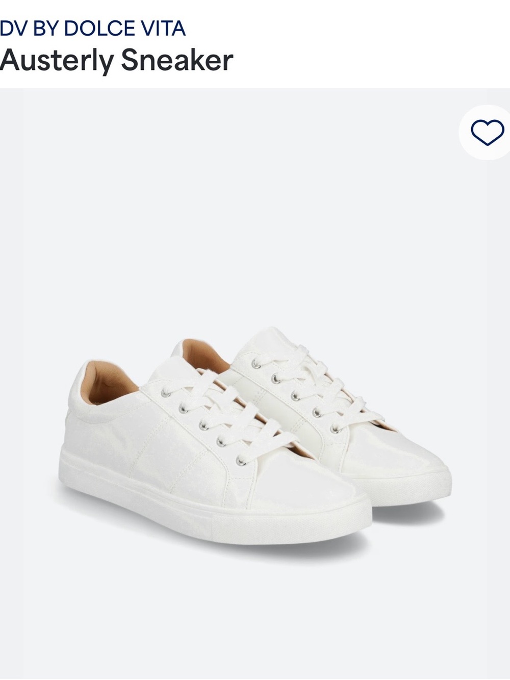 DV by Dolce Vita Austerly Clean White Lace-Up Sneaker